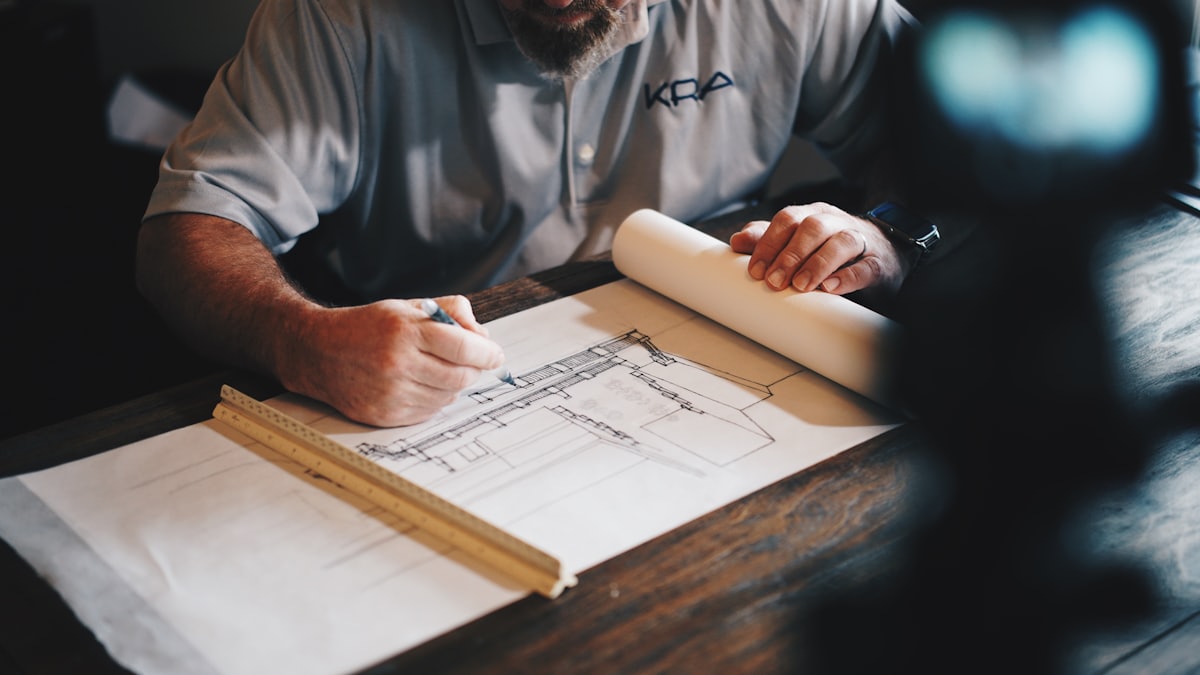 Electrical drawings being reviewed before a job